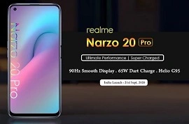 Realme Narzo 20 Pro (8 GB RAM, 128 GB) with MediaTek Helio G95 Processor for Rs.12999 (Rs.1000 off on Pre-paid + Rs.1000 extra on Exchange + Rs.1000 off with ICICI C C) @ Flipkart