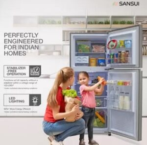 Sansui 271 L Frost Free Double Door 3 Star Refrigerator