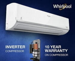 Whirlpool 1.5 Ton 3 Star, Flexicool Inverter Split AC (Copper, Convertible 4-in-1 Cooling Mode, HD Filter)