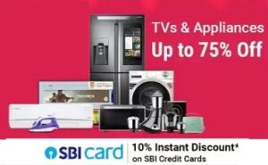 TV & Appliances Sale – Up to 75% off + Extra 10% off with SBI Credit Card @ Amazon