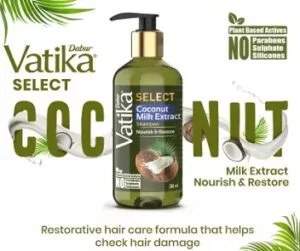 DABUR Vatika Select Coconut Milk Extract Shampoo