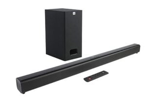 JBL Cinema SB 231 2.1 Channel Soundbar with Wired Subwoofer (110Watts, Dolby Digital, Extra Deep Bass) for Rs.8299 @ Amazon