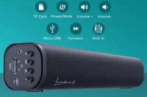 LANDMARK Music Bar High Power Compact Soundbar with Multiple Playback Options, USB, FM Radio - Black 10 W Bluetooth Soundbar (Black, Stereo Channel)