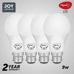 Pigeon LED Joy Bulb B22-6500K 9W (Pack of 4) for Rs.349 @ Amazon