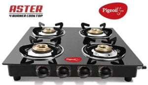 Pigeon by Stovekraft Aster 4 High Powered Brass Burner Gas Stove