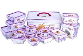 Princeware Plastic Click N Seal Packaging Container Set of 18 for Rs.1181 @ Amazon