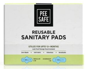 REUSABLE SANITARY PADS (3 REGULAR PAD + 1 NIGHT PAD) for Rs.399 @ Pee Safe