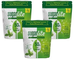 Sugarlite 50% Less Calories Sugar Pouch (3 X 500 g)  for Rs.148 @ Amazon