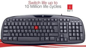 iBall Winner V2.0 Wired USB Desktop Keyboard for Rs.331 @ Amazon