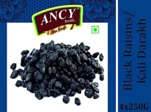 Ancy Foods Premium Dry Fruits (Black Raisin/Kali Darakh 1kg)