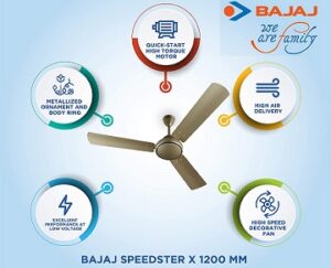 Bajaj Speedster X 1200 mm Ceiling Fan for Rs.1548 @ Amazon