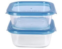 Cutting EDGE 320 ml Square Store Fresh n Flexi Lock Borosilicate Glass Container (Set of 2) for Rs.455 @ Amazon