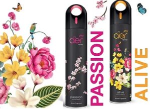 Godrej aer spray, Premium Air Freshener - Passion & Alive (Pack of 2, 240 ml each) 
