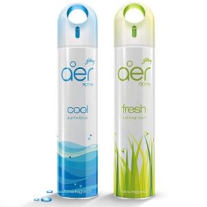 Godrej aer Spray Air Freshener - Cool Surf Blue & Fresh Lush Green (240 ml x 2)