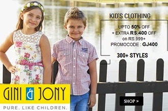 Gini & Jony Kids Clothing: Min 50% Off @ Amazon