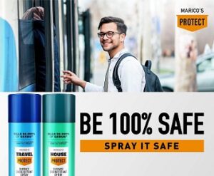Marico’s Travel & House Protect Surface Disinfectant Spray Combo (200ml x2) for Rs.158 @ Amazon