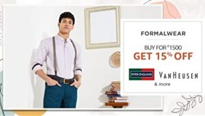 Amazon Fashion Mega Sale: Buy Men’s Clothing (Arrow, Raymond, Louis Philippe & more) worth Rs.1500 and get Extra 15% Off