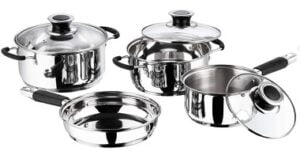 Vinod Stainless Steel Induction Friendly Master Chef Cookware Set (4 Pieces)