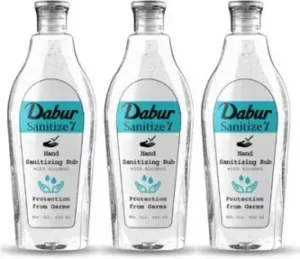 Dabur Hand Sanitizing Rub Hand Rub Bottle (3 x 450 ml)