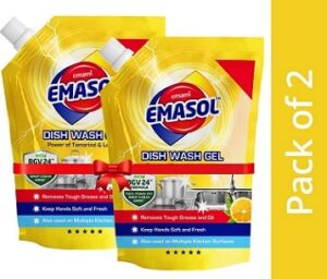 EMAMI EMASOL Dish Wash Gel with Lemon (900 ml x 2) for Rs.225 @ Amazon