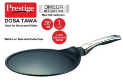 Prestige Omega Die-Cast Plus Non-Stick Dosa Tawa, 27 cm