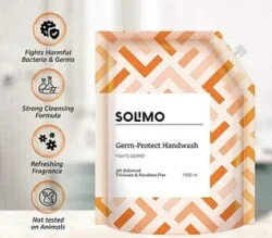 Best Deal: Solimo Handwash Liquid Refill, Sea Minerals (1500 ml X 2) for Rs.229 @ Amazon