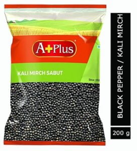 APLUS Black Pepper / Kali MIRCH Pouch 200 g for Rs.144 @ Amazon