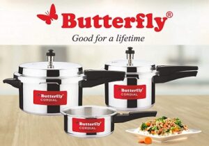 Butterfly Non Induction Base Aluminium Pressure Cooker 2 L, 3 L, 5 L for Rs.1689 @ Amazon