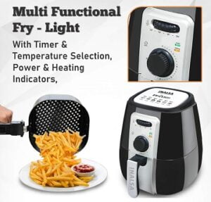 Inalsa Air Fryer Fry-Light-1400W with 4.2L Cooking Pan Capacity, Timer Selection and Fully Adjustable Temperature Control