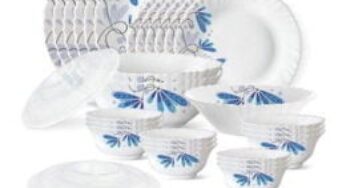 Larah by Borosil Twilight Silk Series Opalware Dinner Set 35 Pieces for Rs.1299 @ Amazon