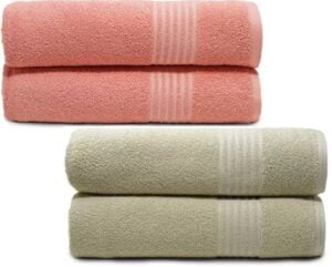 TRIDENT Cotton 380 GSM Bath Towel Set of 2 for Rs.399 @ Flipkart