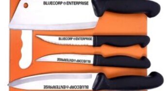 BLUECORP ENTERPRISE Stainless Steel Kitchen Knives 4 Piece Set with Chopping Board for Rs.474 @ Amazon