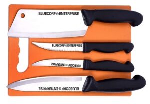 BLUECORP ENTERPRISE Stainless Steel Kitchen Knives 4 Piece Set with Chopping Board for Rs.474 @ Amazon
