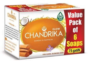 Chandrika Sandal & Saffron Glow Soap (75g x 6) for Rs.180 @ Amazon