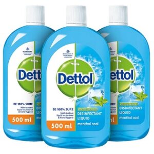 Dettol Liquid Disinfectant for Multi-Purpose Germ Protection, 500 ml (Pack of 3) worth Rs.579 for Rs.443 @ Amazon
