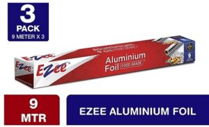 Ezee Aluminium Foil 11 micron for Kitchen and Packing Food (9 Mtr x of 3) for Rs.200 @ Amazon