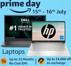 Amazon Prime Day: Crazy Deals on Laptops + Extra 10% Off with ICICI & SBI Credit /Debit Card