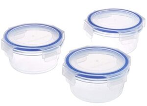 Solimo Round Glass Storage Container Set of 3 (350ml)