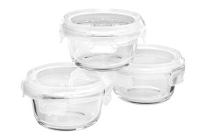 Cutting EDGE Borosilicate Safe Lock Round Glass Food Container with Lid - 240 ml (3)
