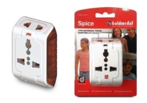Goldmedal Curve Plus 202042 Plastic Spice 3-Pin Universal Travel Adapter for Rs.105 @ Amazon
