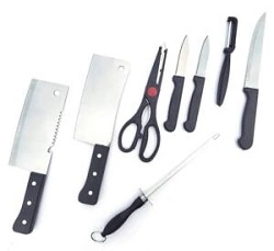 K H U Kitchen Ware Stainless Steel Kitchen Knives Set (8 Piece knife) with Chopping Board for Rs.399 @ Amazon