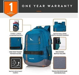 Lunar’s Bingo – 48 L Laptop Office/School/Travel Backpack Water Resistant with 1 Year Warranty for Rs.789 @ Amazon