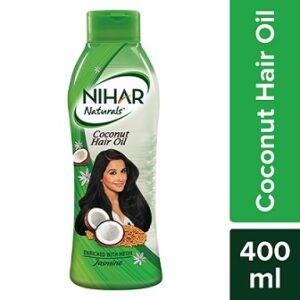 Nihar Naturals Non Sticky Coconut Hair Oil Jasmine 400 ml for Thick & Strong Hair