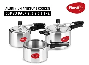 Pigeon by Stovekraft 14231 Non Induction Inner Lid Aluminium Pressure Cooker, 2, 3, 5 Litre for Rs.1799 @ Amazon