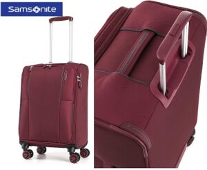 Samsonite Kenning Polyester 55 cms Red Softsided Cabin Luggage