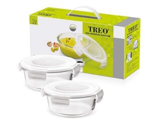 TREO GLS-761 Glass Container 380 ml (2 Pcs)