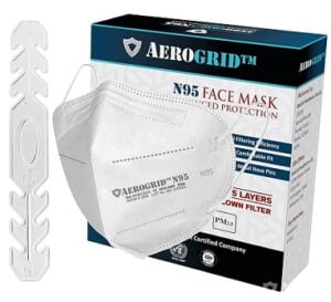 AeroGrid FFP2 Pack of 10 BIS Certified N95 Mask for Rs.324 @ Amazon