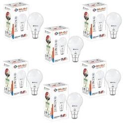 Bajaj Ledz Plus LED Lamp 9W Cool Day Light B22 (Pack of 6, White) for Rs.378 @ Amazon