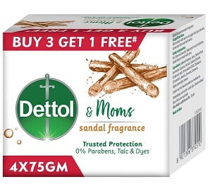 Dettol Sandal Bathing Soap Bar with Naturally Derived Ingredients