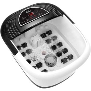 AGARO REGAL Foot Spa Bath Massager With Heat, 16 Manual Massage Rollers, Adjustable Temperature Control, Vibration Function, Bubble Function